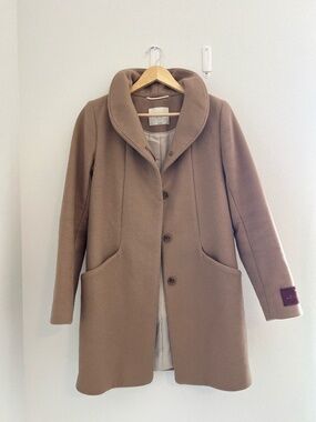 Aritzia Wilfred The Cocoon Coat Wool Cashmere Blend Camel Tan Wool Cashmere Size